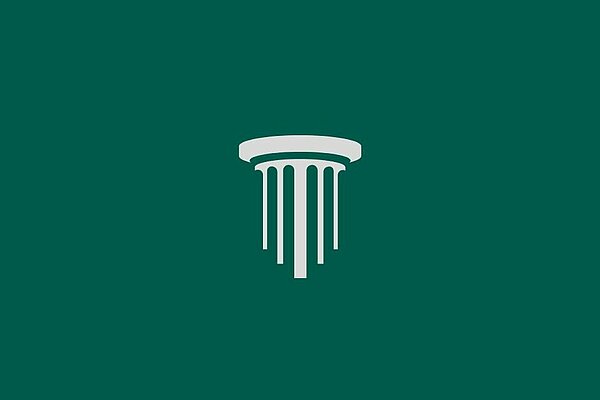 Emblem stebra na zeleni podlagi