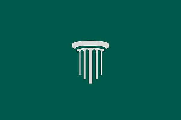 Emblem stebra na zeleni podlagi