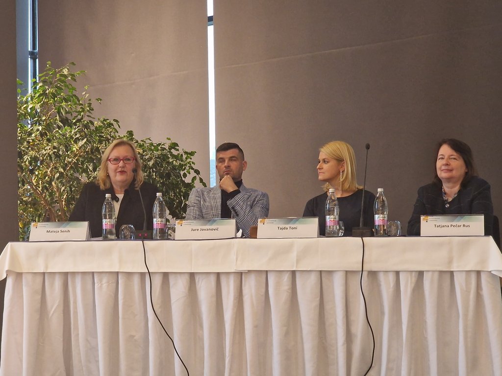 Slika predavateljev prvega sklopa predavanja na drugi dan Šole državnega odvetništva 2025