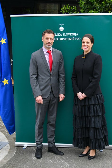 Tomaž Bromše, predsednik Slovenskega sodniškega društva, generalna državna odvetnica dr. Ana Kerševan Tomaž Bromše, predsednik Slovenskega sodniškega društva, generalna državna odvetnica dr. Ana Kerševan