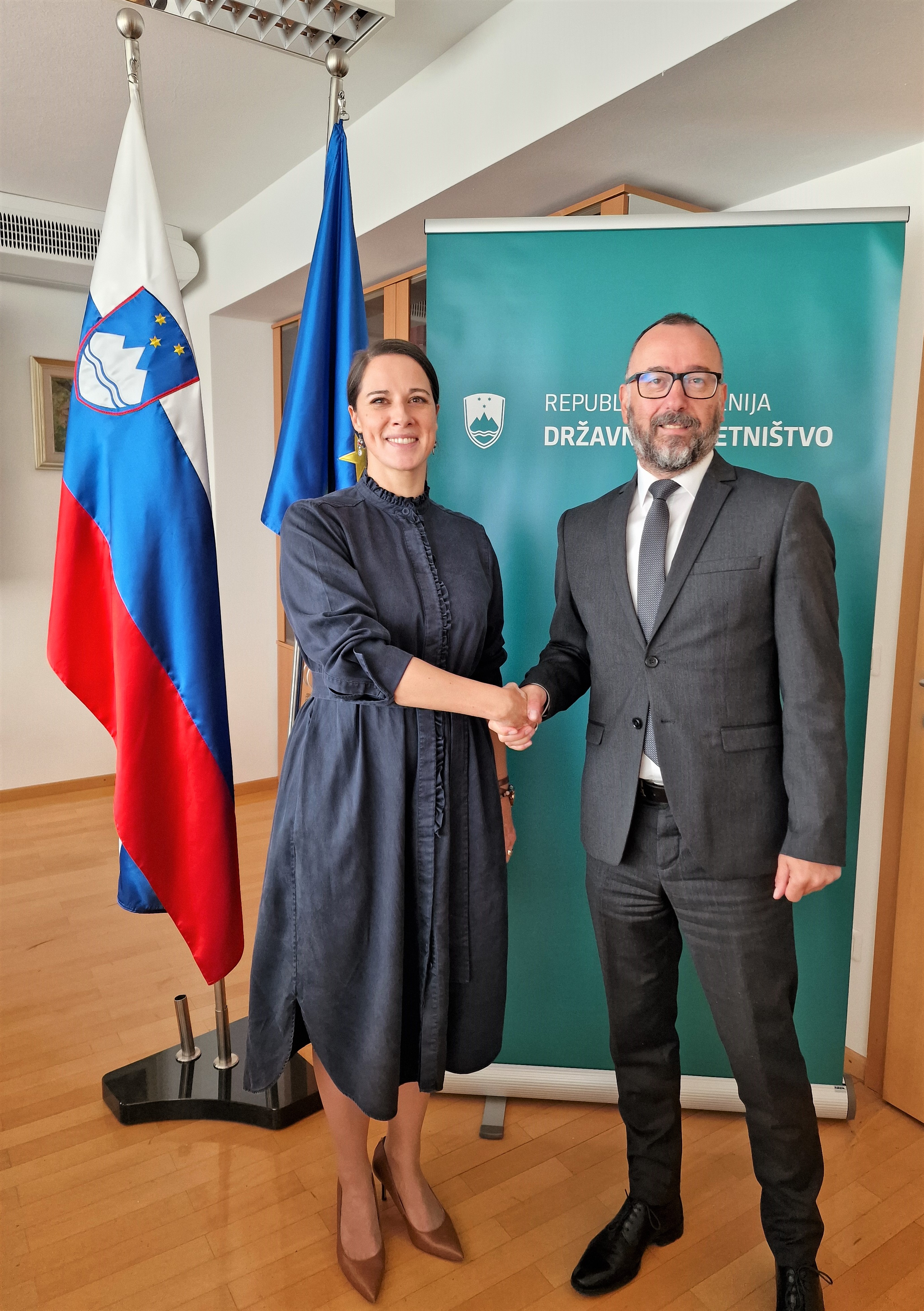 Generalna državna odvetnica dr. Ana Kerševan in predsednik Državne revizijske komisije Samo Červek